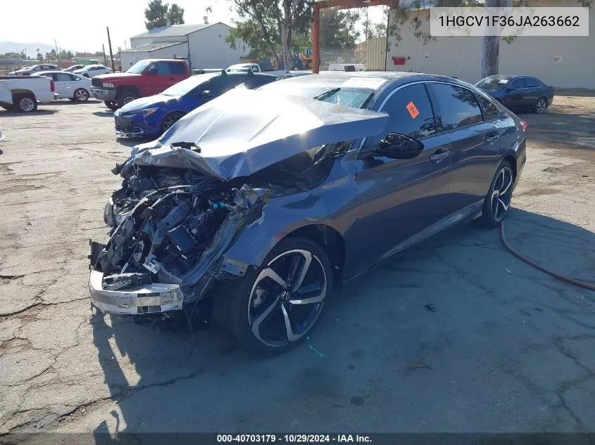 2018 Honda Accord Sport VIN: 1HGCV1F36JA263662 Lot: 40703179