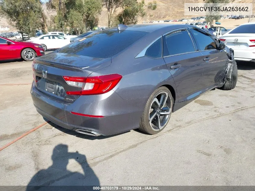 2018 Honda Accord Sport VIN: 1HGCV1F36JA263662 Lot: 40703179