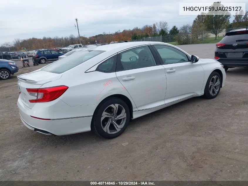 2018 Honda Accord Ex-L VIN: 1HGCV1F59JA025127 Lot: 40714845