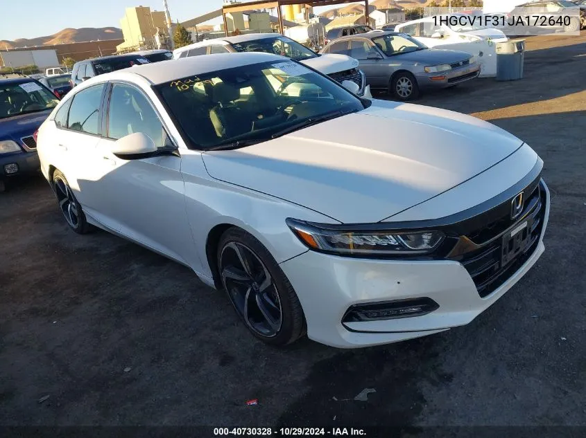 2018 Honda Accord Sport VIN: 1HGCV1F31JA172640 Lot: 40730328