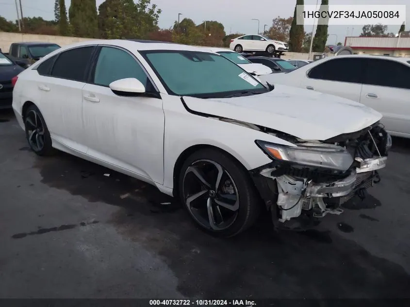 1HGCV2F34JA050084 2018 Honda Accord Sport 2.0T