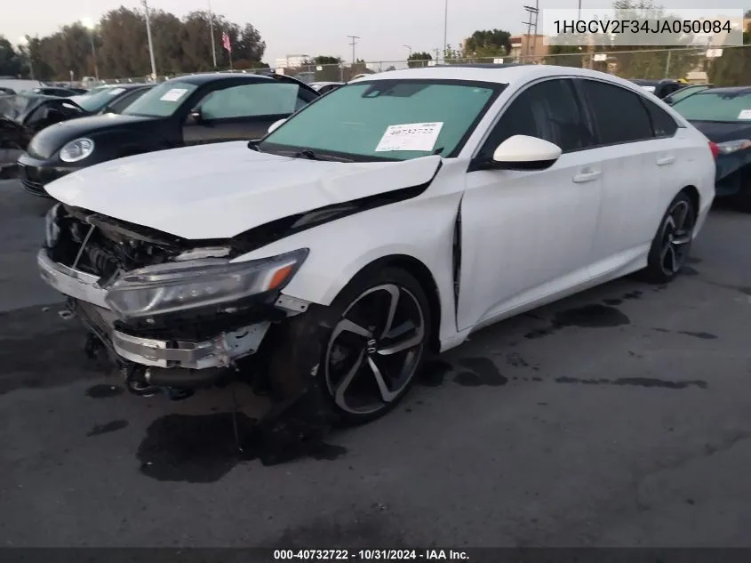 2018 Honda Accord Sport 2.0T VIN: 1HGCV2F34JA050084 Lot: 40732722