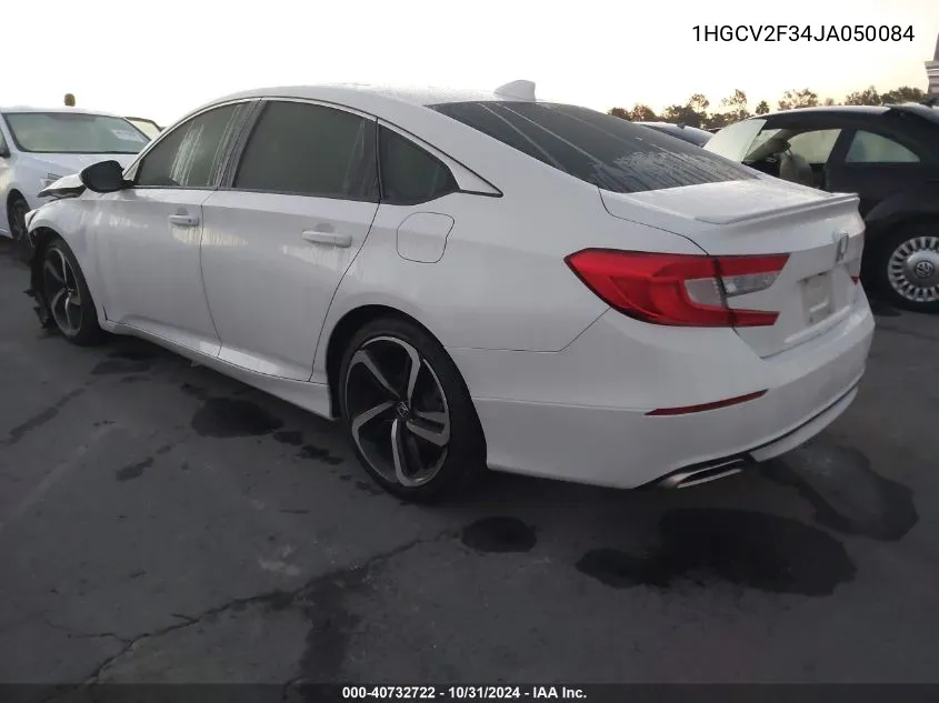 2018 Honda Accord Sport 2.0T VIN: 1HGCV2F34JA050084 Lot: 40732722