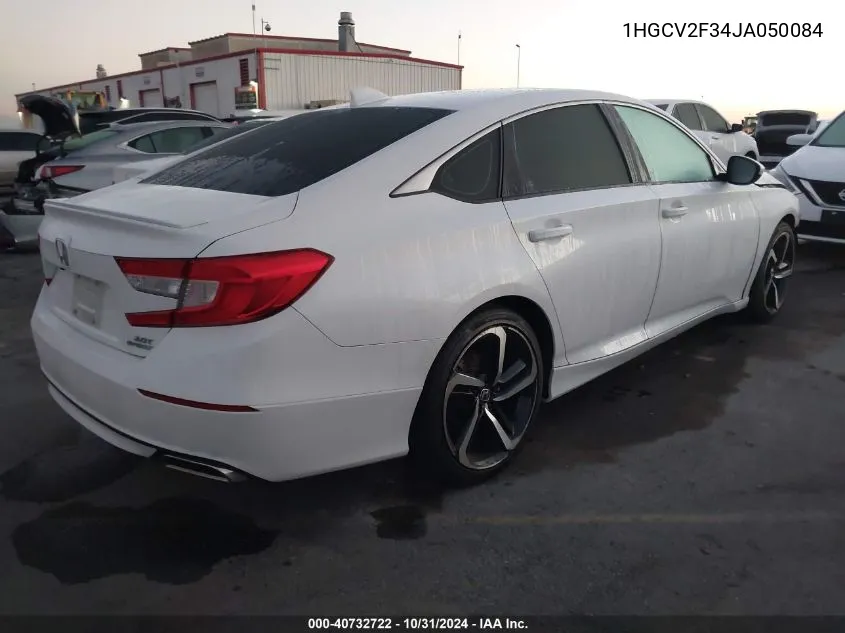 2018 Honda Accord Sport 2.0T VIN: 1HGCV2F34JA050084 Lot: 40732722