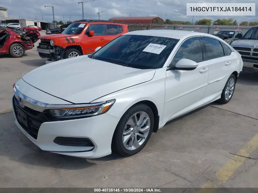 1HGCV1F1XJA184414 2018 Honda Accord Lx