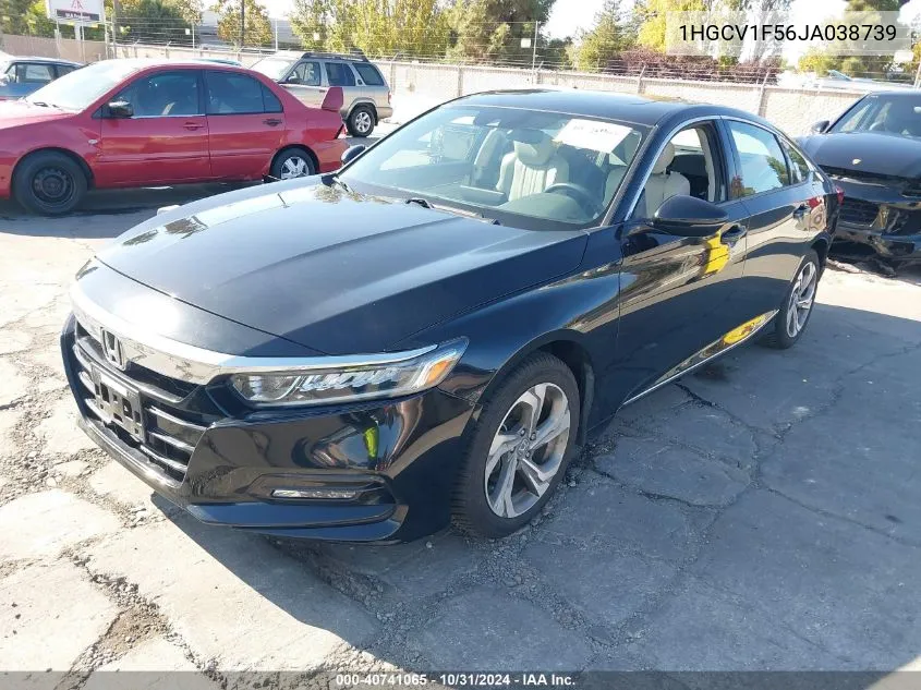 2018 Honda Accord Ex-L VIN: 1HGCV1F56JA038739 Lot: 40741065