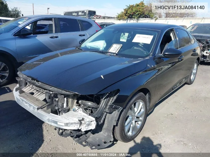 2018 Honda Accord Lx VIN: 1HGCV1F13JA084140 Lot: 40750685