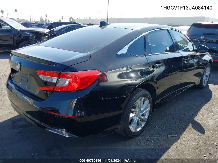 2018 Honda Accord Lx VIN: 1HGCV1F13JA084140 Lot: 40750685