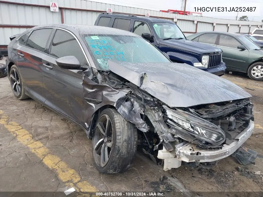 1HGCV1E31JA252487 2018 Honda Accord Sport