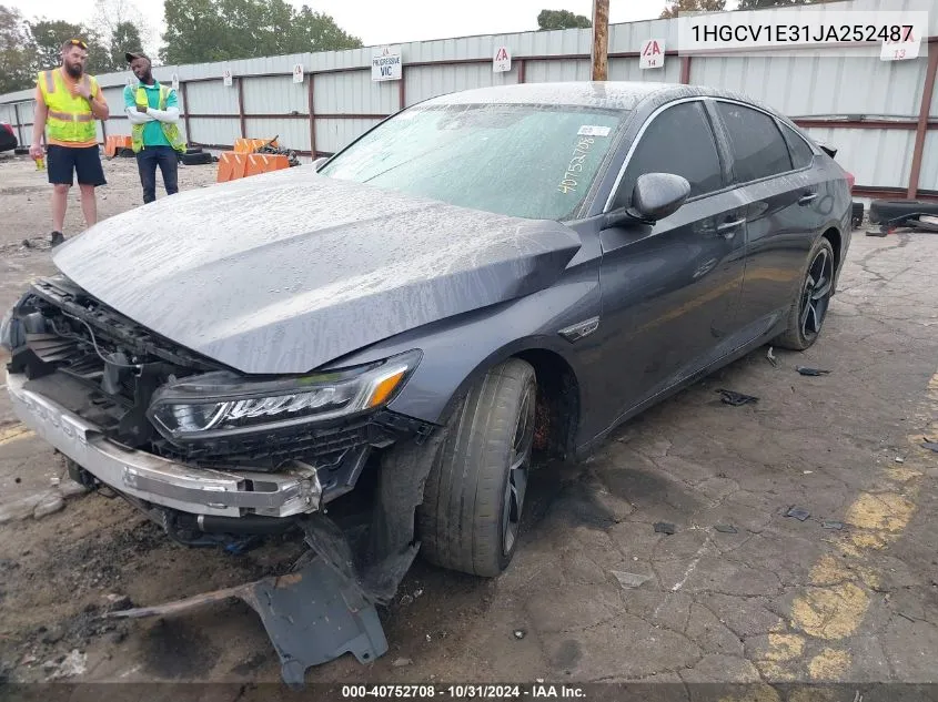 2018 Honda Accord Sport VIN: 1HGCV1E31JA252487 Lot: 40752708