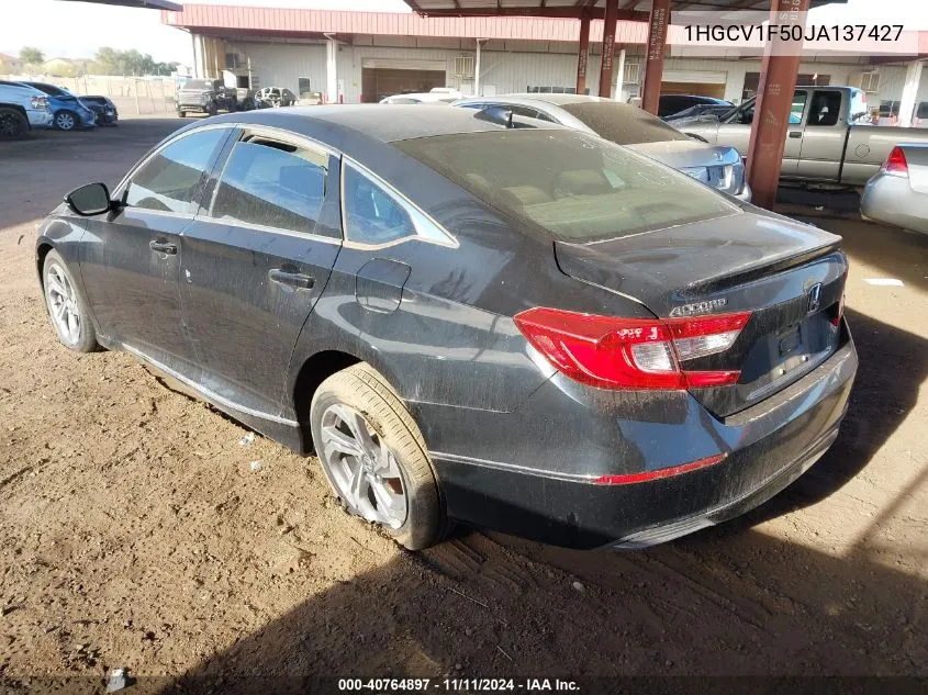 2018 Honda Accord Sedan Ex-L VIN: 1HGCV1F50JA137427 Lot: 40764897