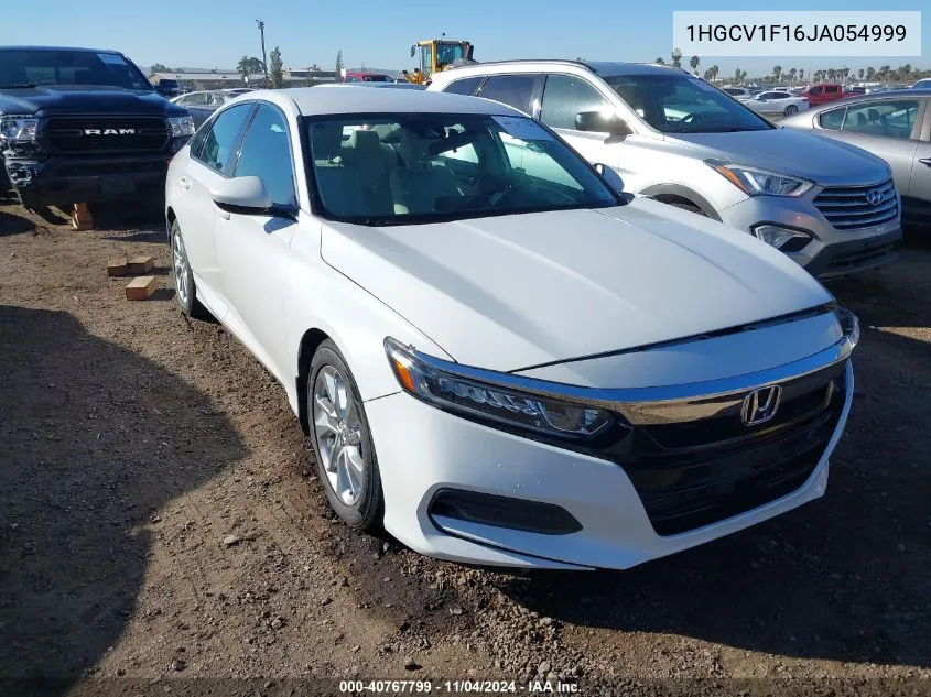 2018 Honda Accord Lx VIN: 1HGCV1F16JA054999 Lot: 40767799