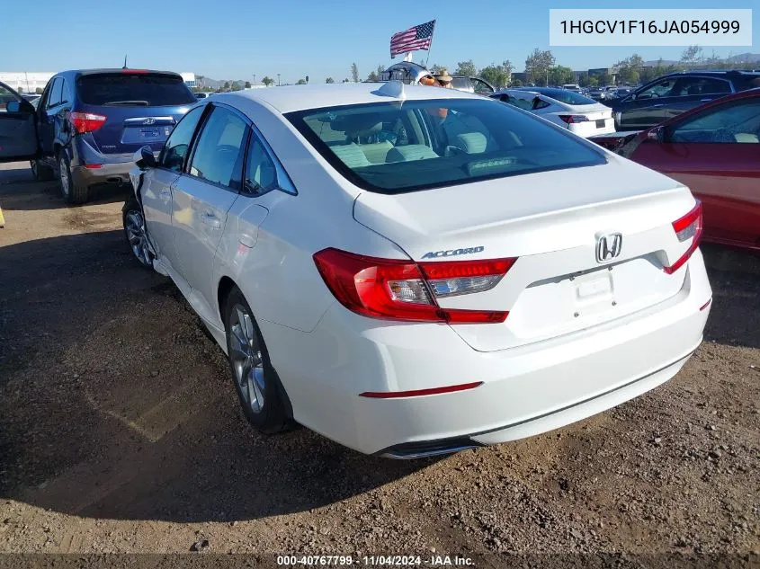 2018 Honda Accord Lx VIN: 1HGCV1F16JA054999 Lot: 40767799