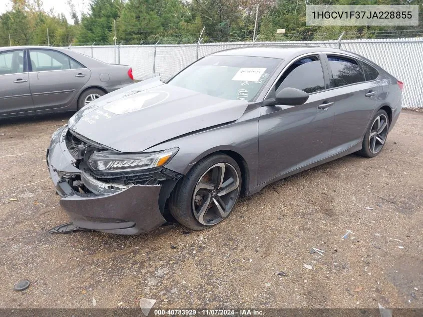 2018 Honda Accord Sport VIN: 1HGCV1F37JA228855 Lot: 40783929