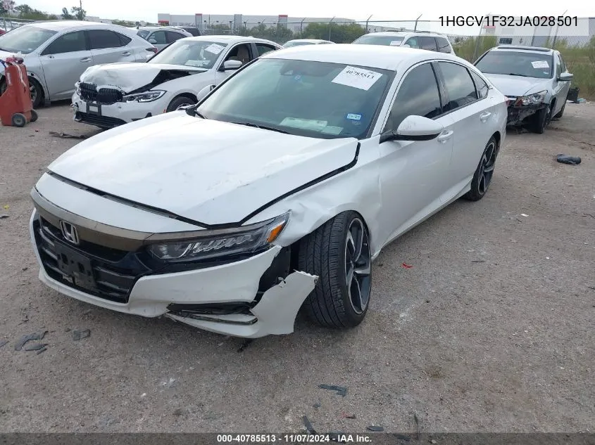 2018 Honda Accord Sport VIN: 1HGCV1F32JA028501 Lot: 40785513