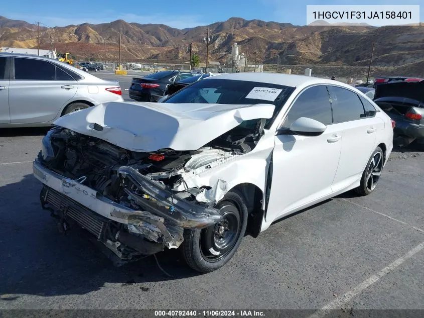 2018 Honda Accord Sport VIN: 1HGCV1F31JA158401 Lot: 40792440