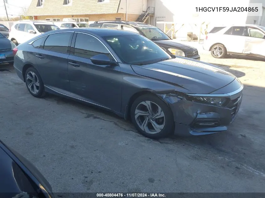 2018 Honda Accord Ex-L VIN: 1HGCV1F59JA204865 Lot: 40804476