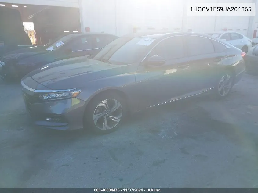 2018 Honda Accord Ex-L VIN: 1HGCV1F59JA204865 Lot: 40804476