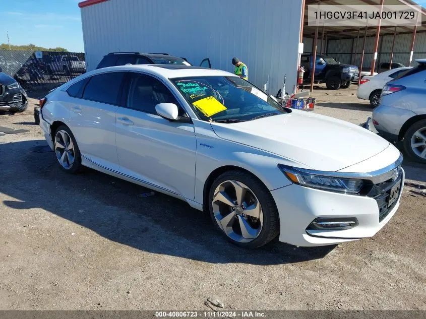 2018 Honda Accord Ex VIN: 1HGCV3F41JA001729 Lot: 40806723