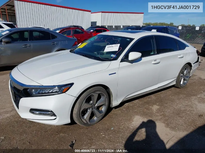 2018 Honda Accord Ex VIN: 1HGCV3F41JA001729 Lot: 40806723