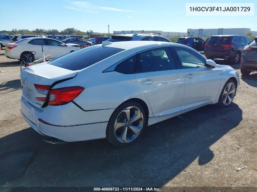 2018 Honda Accord Ex VIN: 1HGCV3F41JA001729 Lot: 40806723