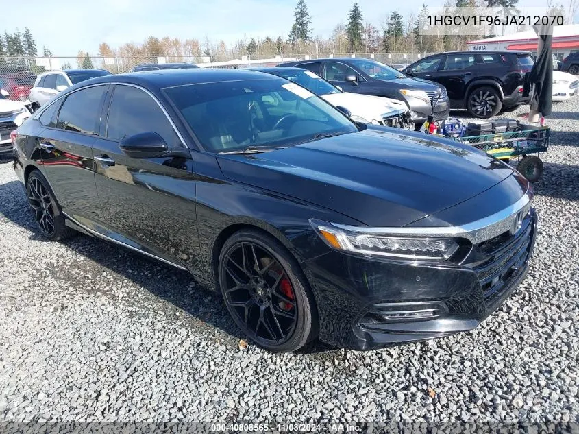 2018 Honda Accord Touring VIN: 1HGCV1F96JA212070 Lot: 40808565