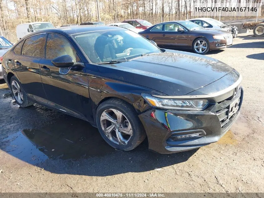 2018 Honda Accord Ex VIN: 1HGCV1F40JA167146 Lot: 40810475