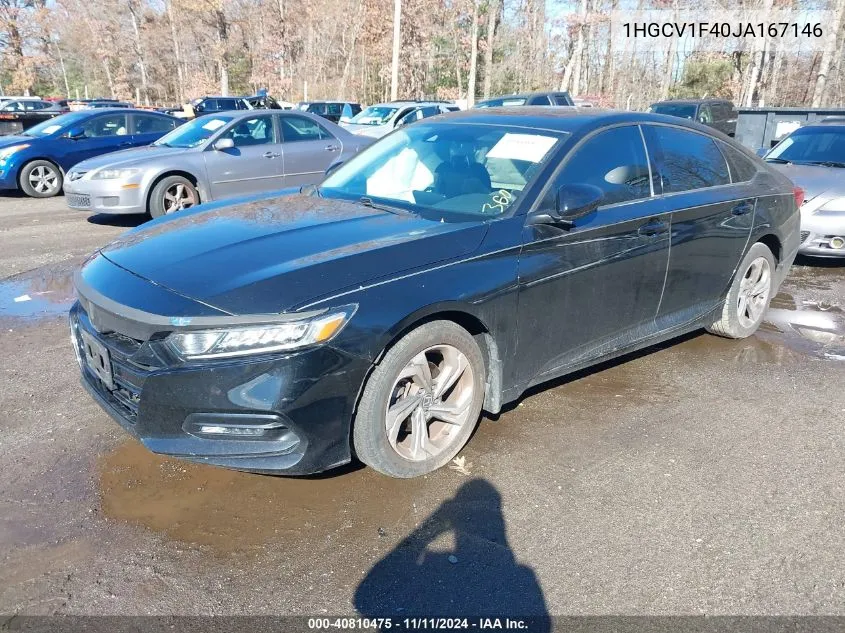 2018 Honda Accord Ex VIN: 1HGCV1F40JA167146 Lot: 40810475