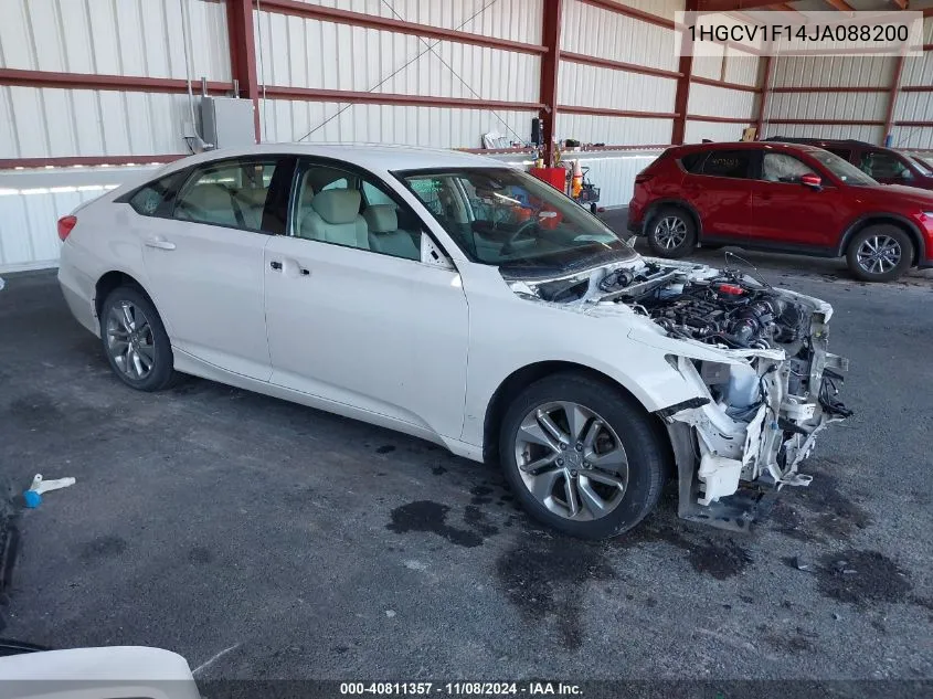 2018 Honda Accord Lx VIN: 1HGCV1F14JA088200 Lot: 40811357