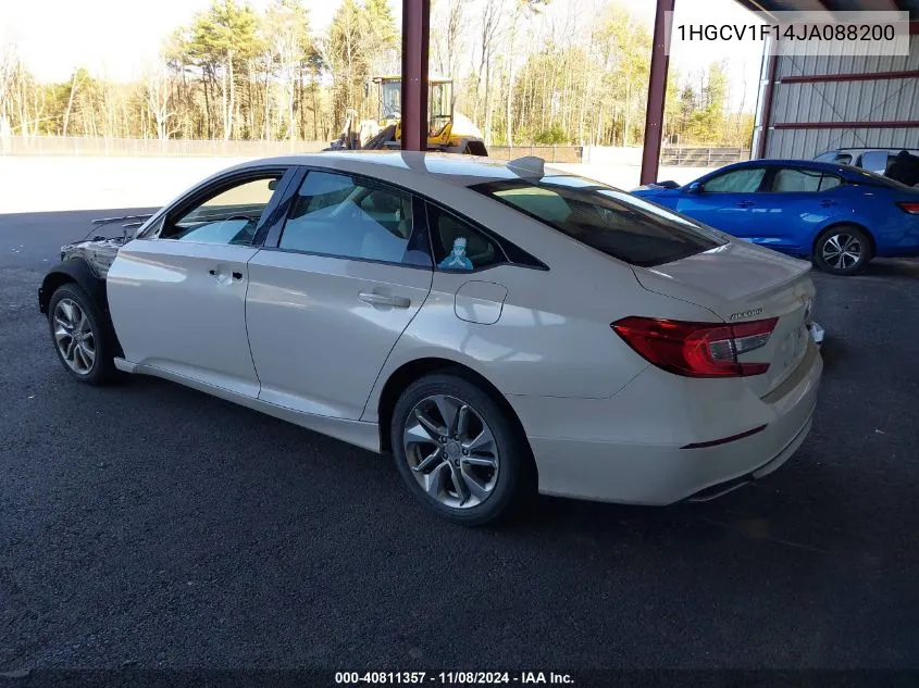 2018 Honda Accord Lx VIN: 1HGCV1F14JA088200 Lot: 40811357