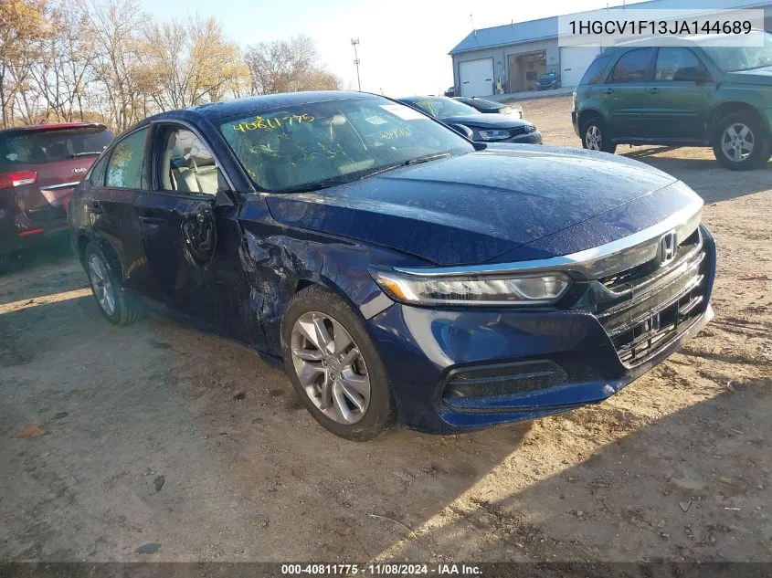 2018 Honda Accord Lx VIN: 1HGCV1F13JA144689 Lot: 40811775