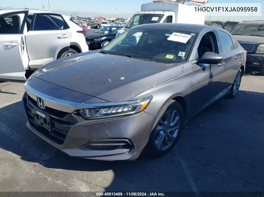 2018 Honda Accord Lx VIN: 1HGCV1F1XJA095958 Lot: 40813489