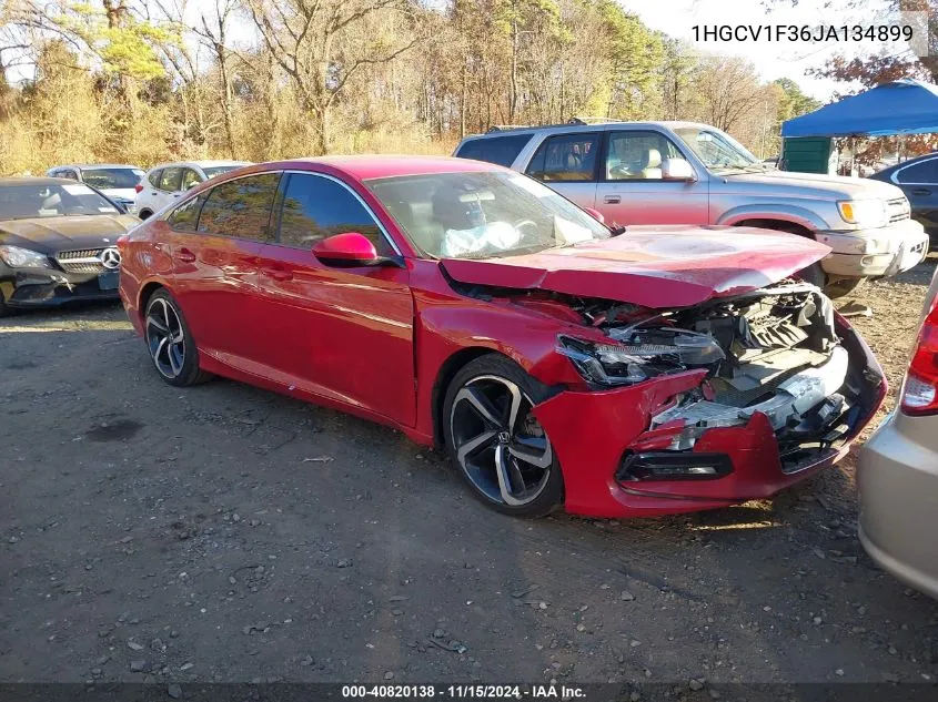 2018 Honda Accord Sport VIN: 1HGCV1F36JA134899 Lot: 40820138