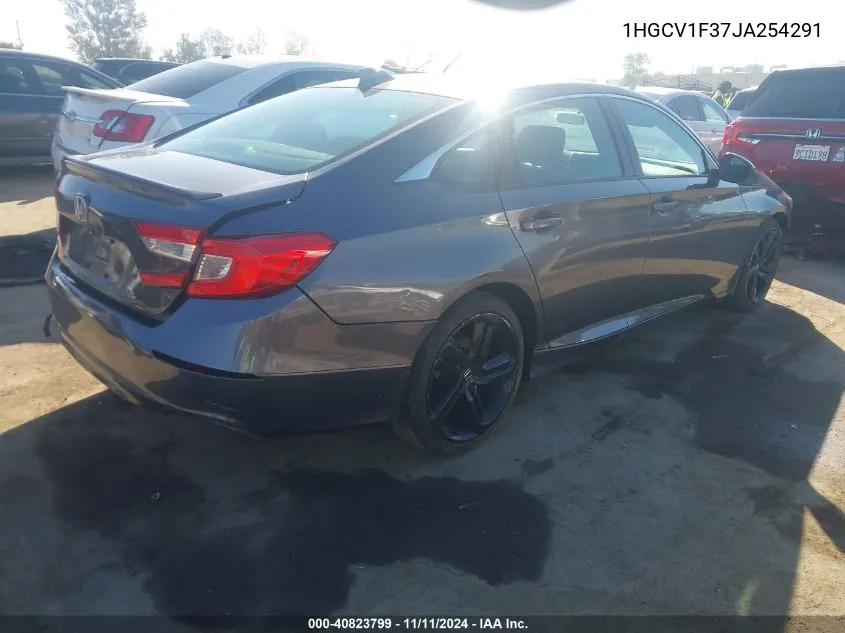 2018 Honda Accord Sport VIN: 1HGCV1F37JA254291 Lot: 40823799