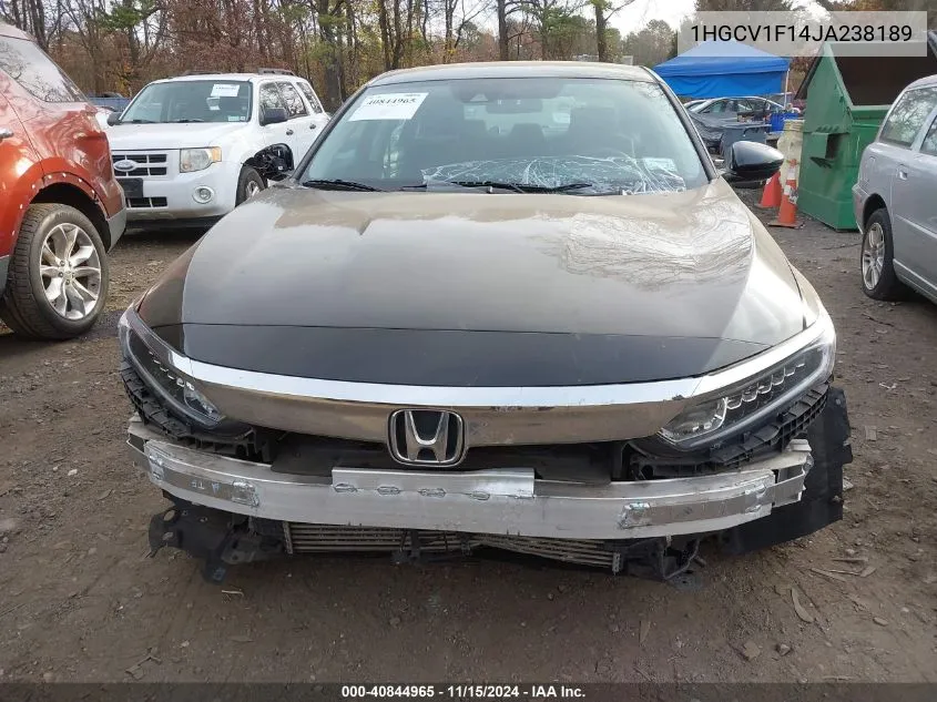 2018 Honda Accord Lx VIN: 1HGCV1F14JA238189 Lot: 40844965