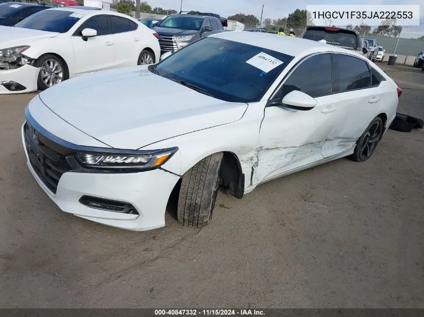 2018 Honda Accord Sport VIN: 1HGCV1F35JA222553 Lot: 40847332