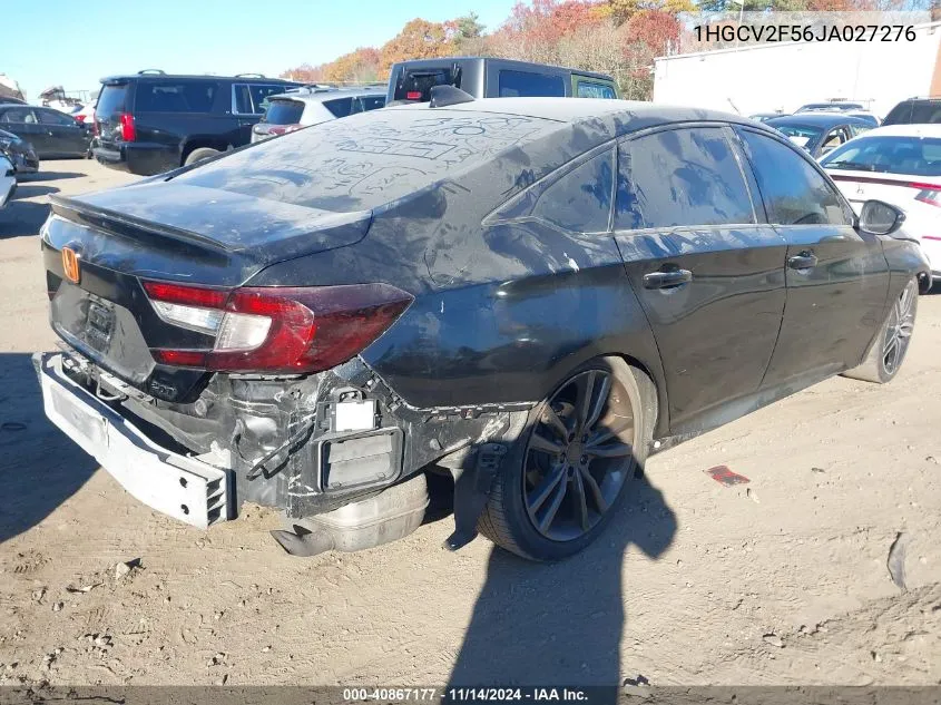 2018 Honda Accord Ex-L 2.0T VIN: 1HGCV2F56JA027276 Lot: 40867177