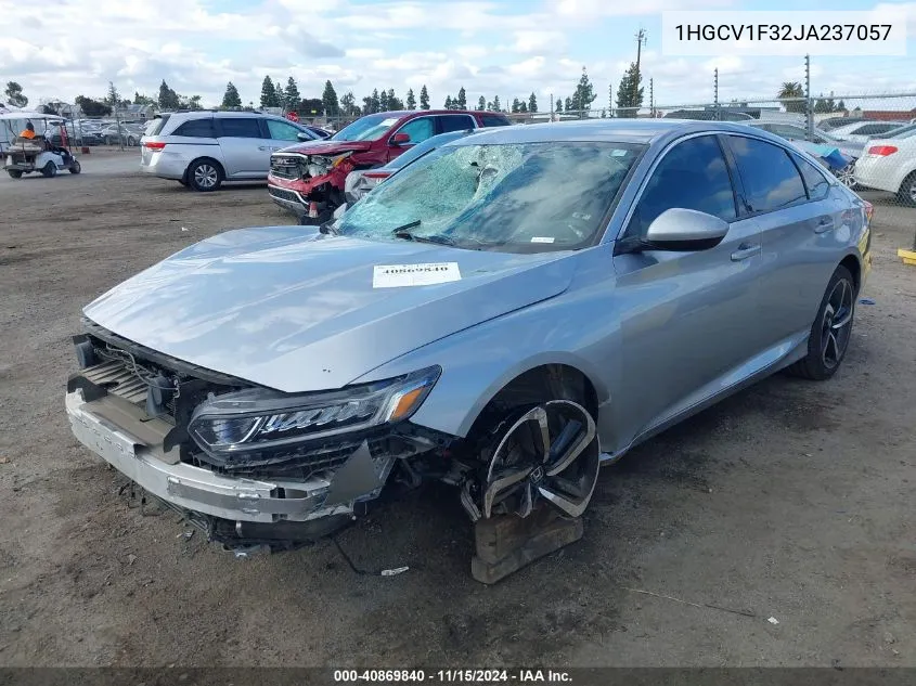 2018 Honda Accord Sport VIN: 1HGCV1F32JA237057 Lot: 40869840