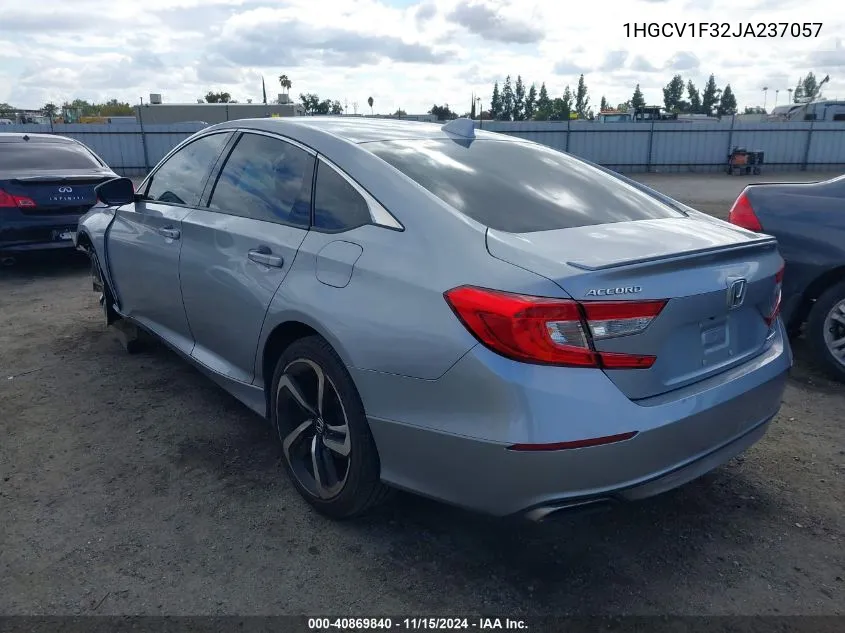 2018 Honda Accord Sport VIN: 1HGCV1F32JA237057 Lot: 40869840