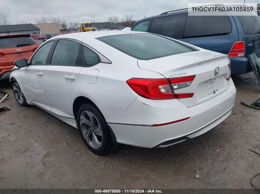 2018 Honda Accord Ex-L VIN: 1HGCV1F60JA105859 Lot: 40875850