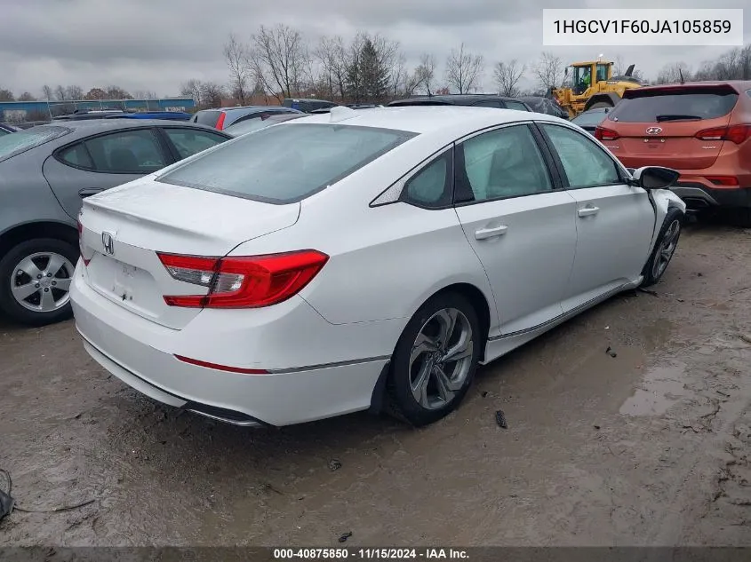 2018 Honda Accord Ex-L VIN: 1HGCV1F60JA105859 Lot: 40875850