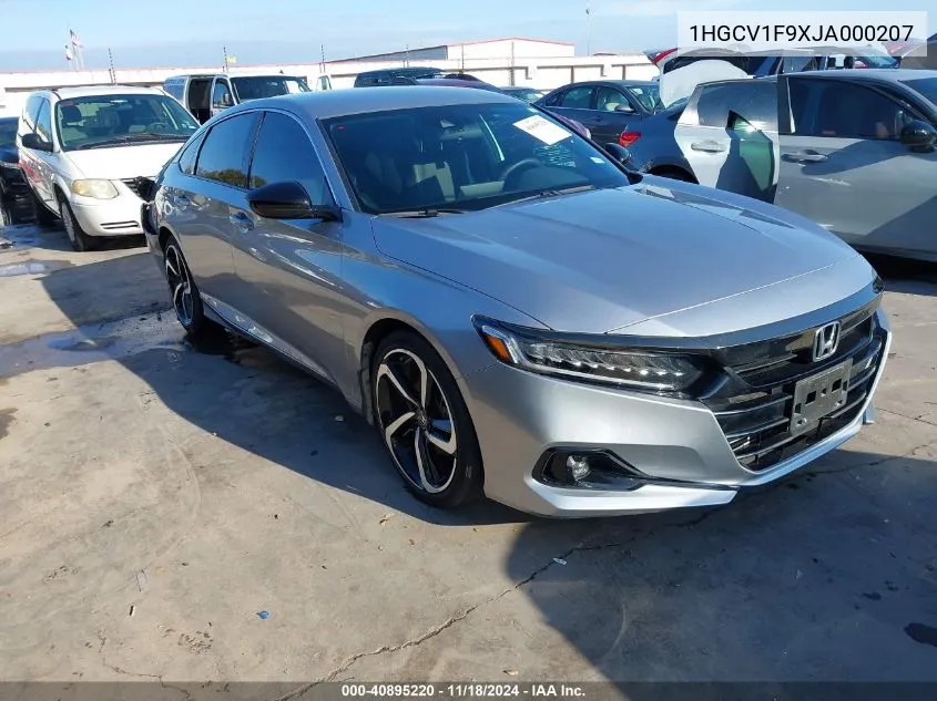 2018 Honda Accord Touring VIN: 1HGCV1F9XJA000207 Lot: 40895220