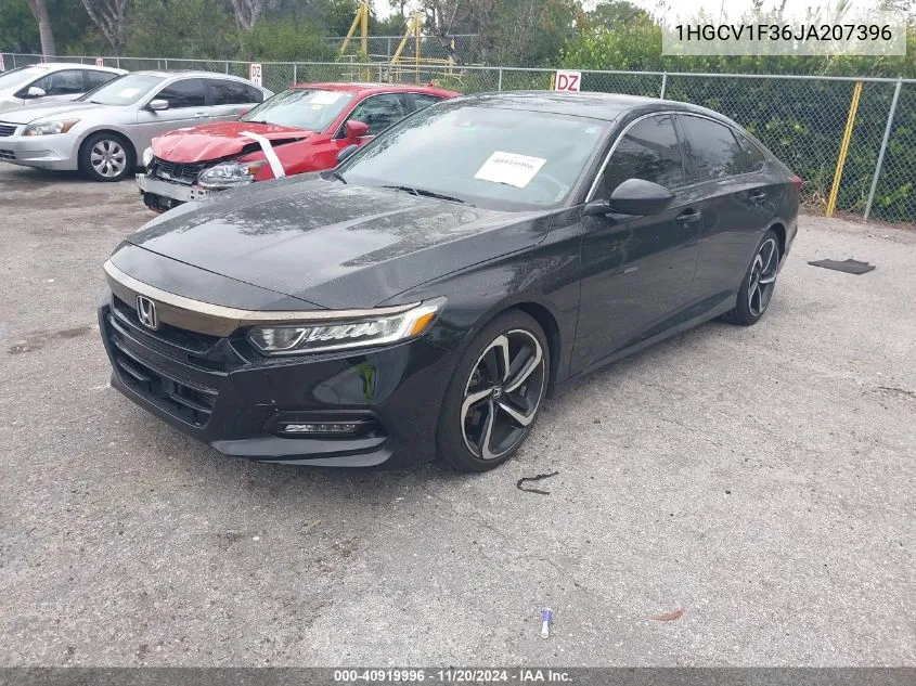 2018 Honda Accord Sport VIN: 1HGCV1F36JA207396 Lot: 40919996