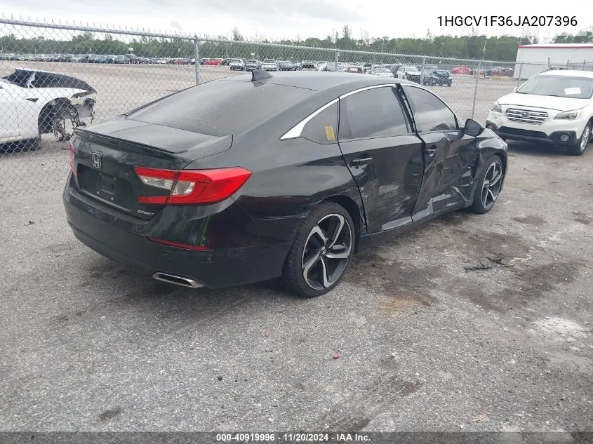 2018 Honda Accord Sport VIN: 1HGCV1F36JA207396 Lot: 40919996