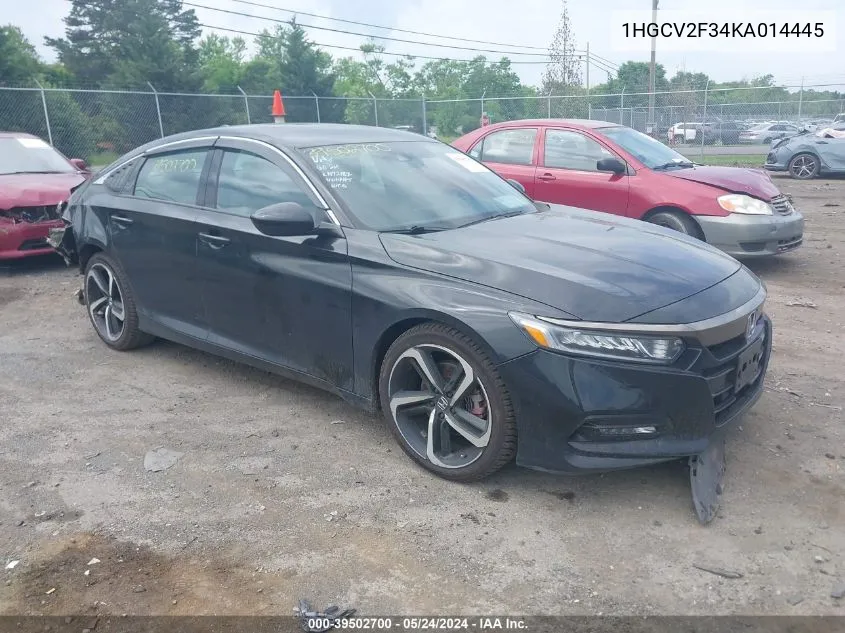 1HGCV2F34KA014445 2019 Honda Accord Sport 2.0T