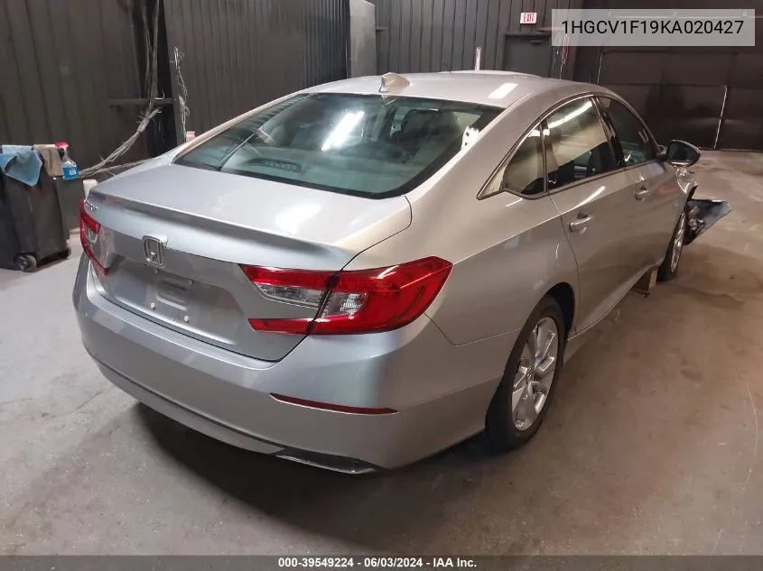 1HGCV1F19KA020427 2019 Honda Accord Lx