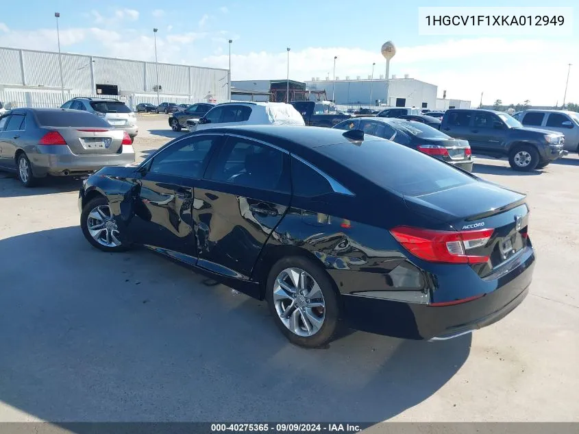 1HGCV1F1XKA012949 2019 Honda Accord Lx