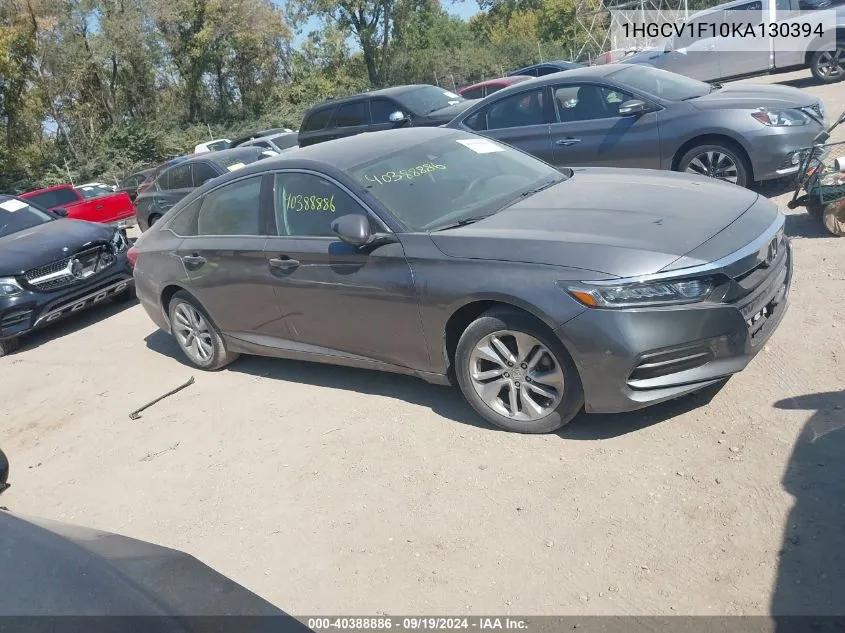 2019 Honda Accord Lx VIN: 1HGCV1F10KA130394 Lot: 40388886