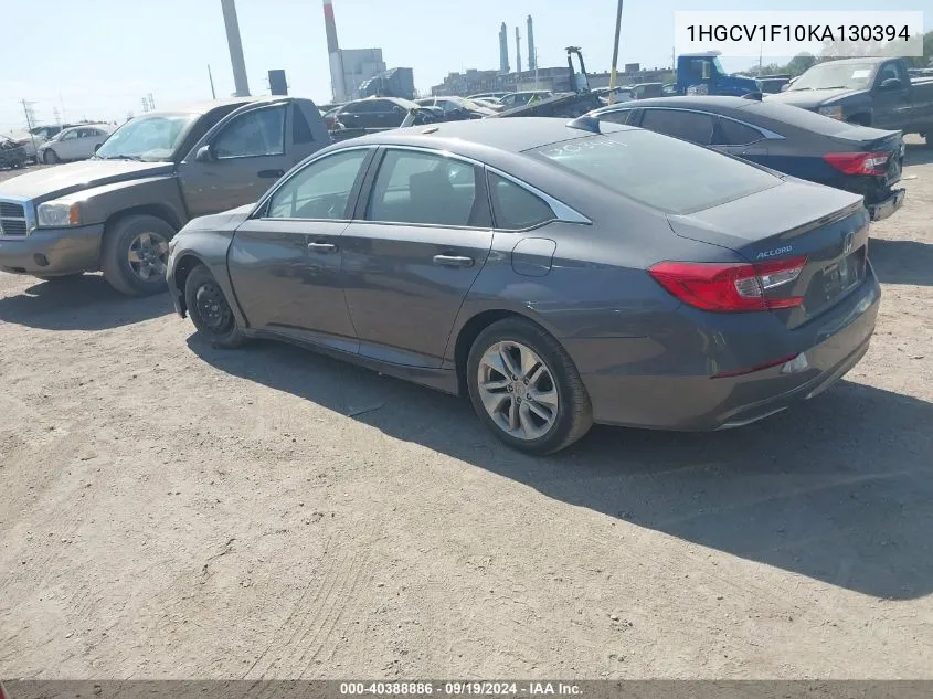 1HGCV1F10KA130394 2019 Honda Accord Lx