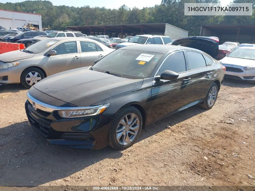 1HGCV1F17KA089715 2019 Honda Accord Lx